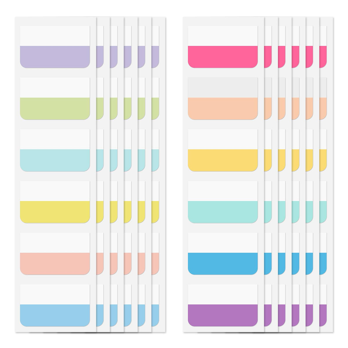 240 Pcs Sticky Index Tabs, Colored Book Sticky Tabs for Notebooks, 1 Inch