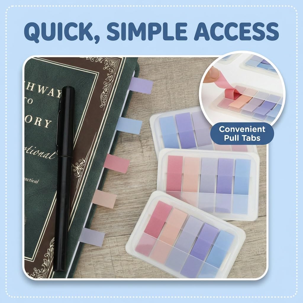 Mr. Pen- Transparent Sticky Notes Tabs, 600 pcs