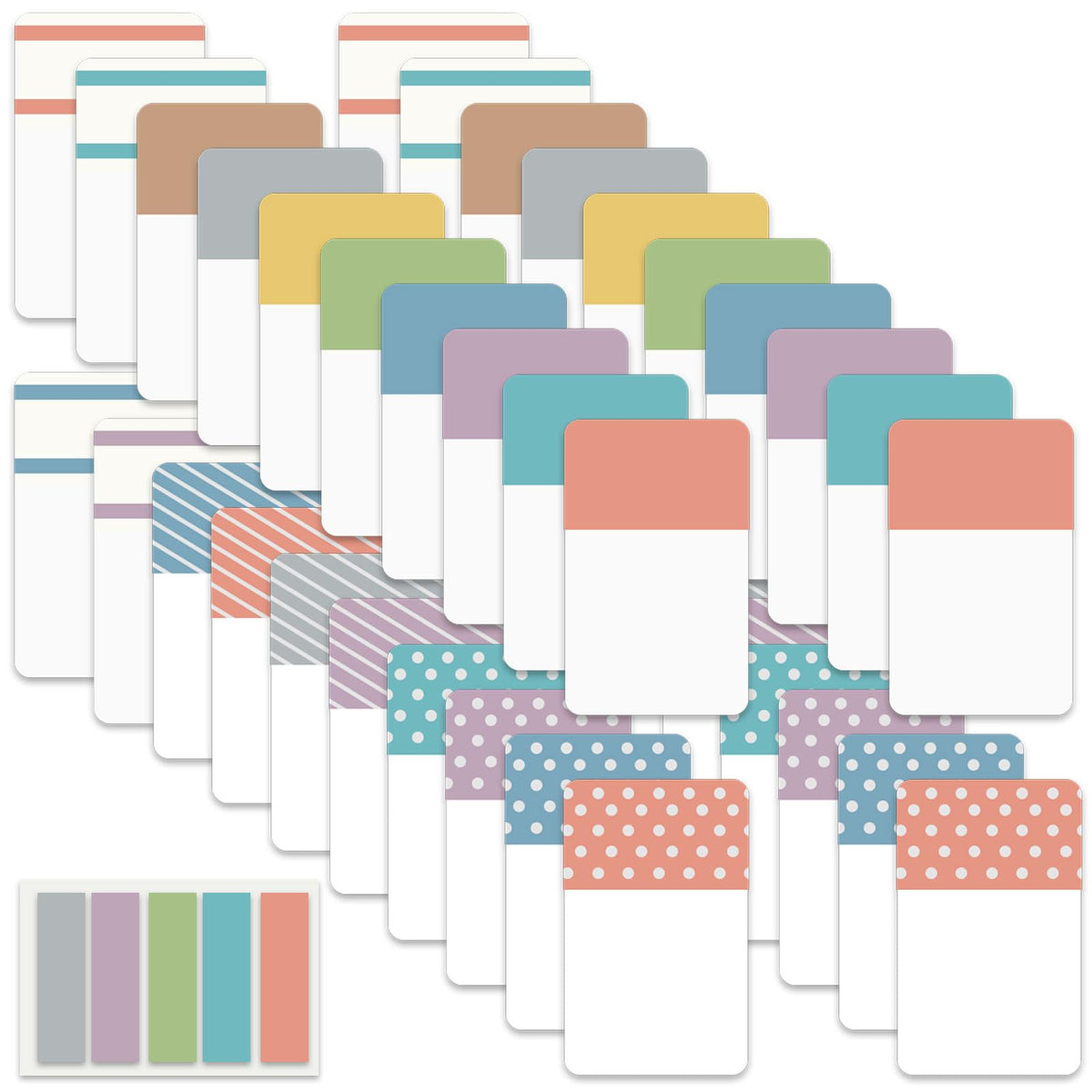 ELII 900 Pieces Tabs Sticky Index Tabs,1 Inch Book Tabs Writable