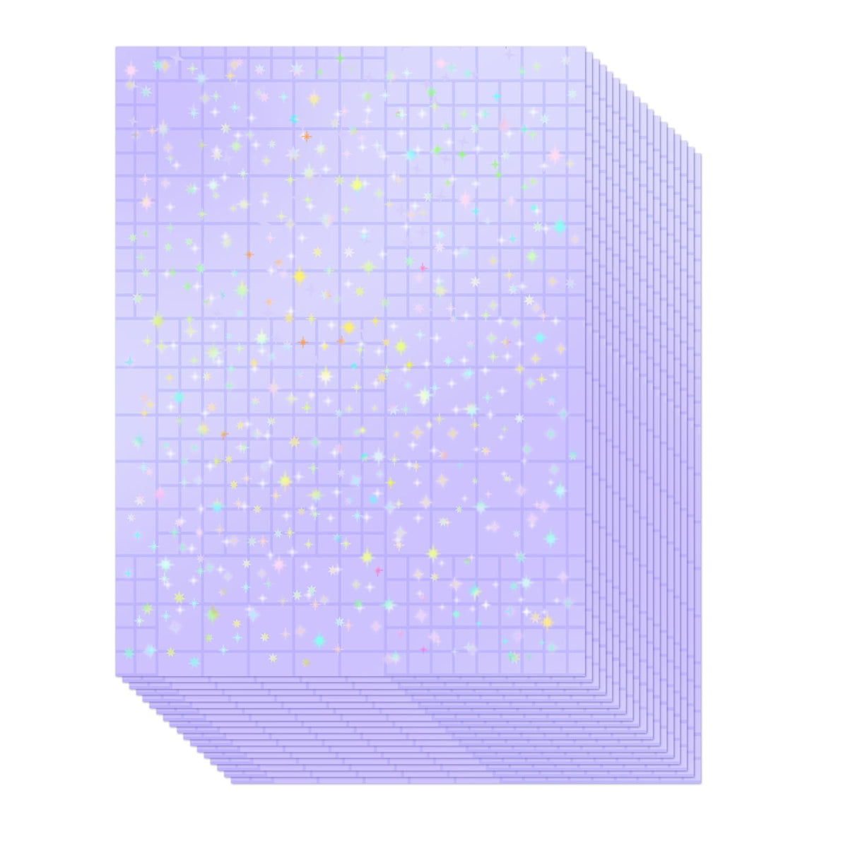 36 Sheets Holographic Laminate Sheets Clear Self Adhesive Sticker Paper