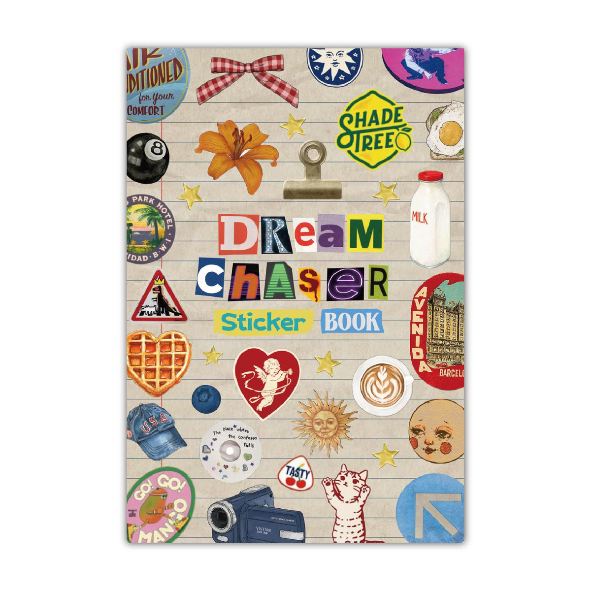 PRSTINCOL Sweetheart Vintage Style Sticker Book, 30 Pages of Aesthetic Stickers for Journaling Adults, Cute Retro Floral and Love Ephemera, 8.3 by 5.5 Inches, Over 550 Pieces