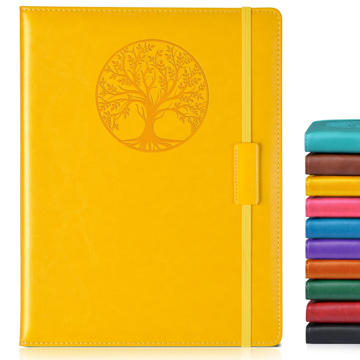 Biuwory Leather Journal Notebook,256 Thick Lined Pages,Hardcover 5.7"×8.3"