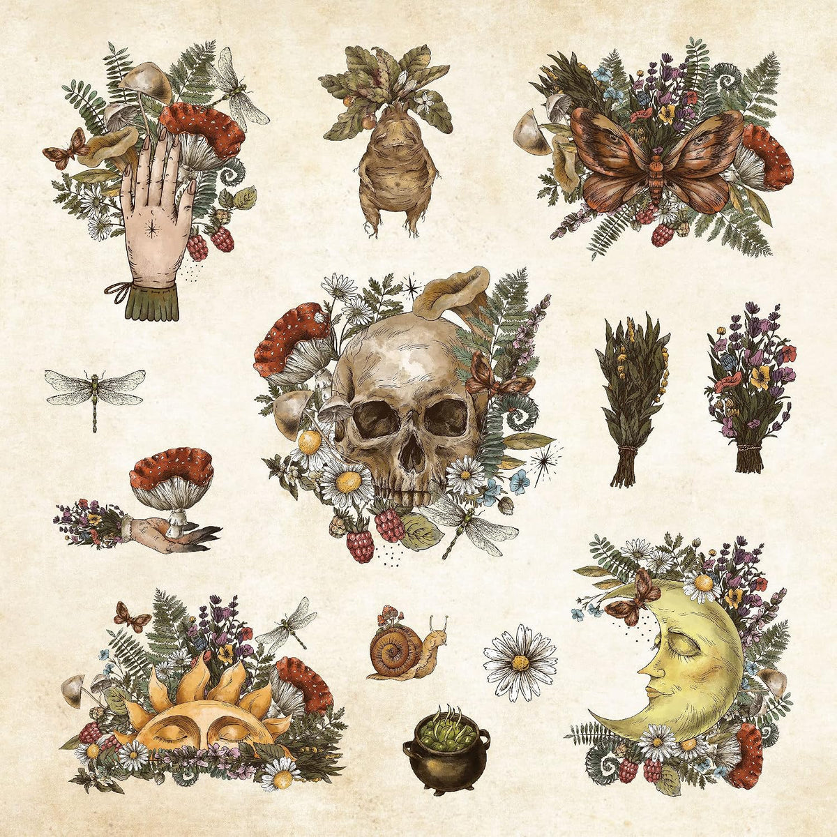 Mystical Ephemera! an Enchanting Vintage Sticker Book (Over 900 Stickers)