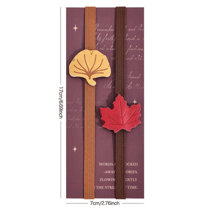 Pack of 2 Secure Page Holder & Closure Straps Cute Elastic Book Bands & Page Markers Flowers Leaves for Journals, Notebooks, Planners, Hardcover Books, Reading Aid and Lovely Accessories for Book Lovers