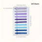 200 Sheets of New Colored Pointed Index Stickers Morandi Transparent Sticky Notes Reading Index Stickers Student Arrow Marking Stickers