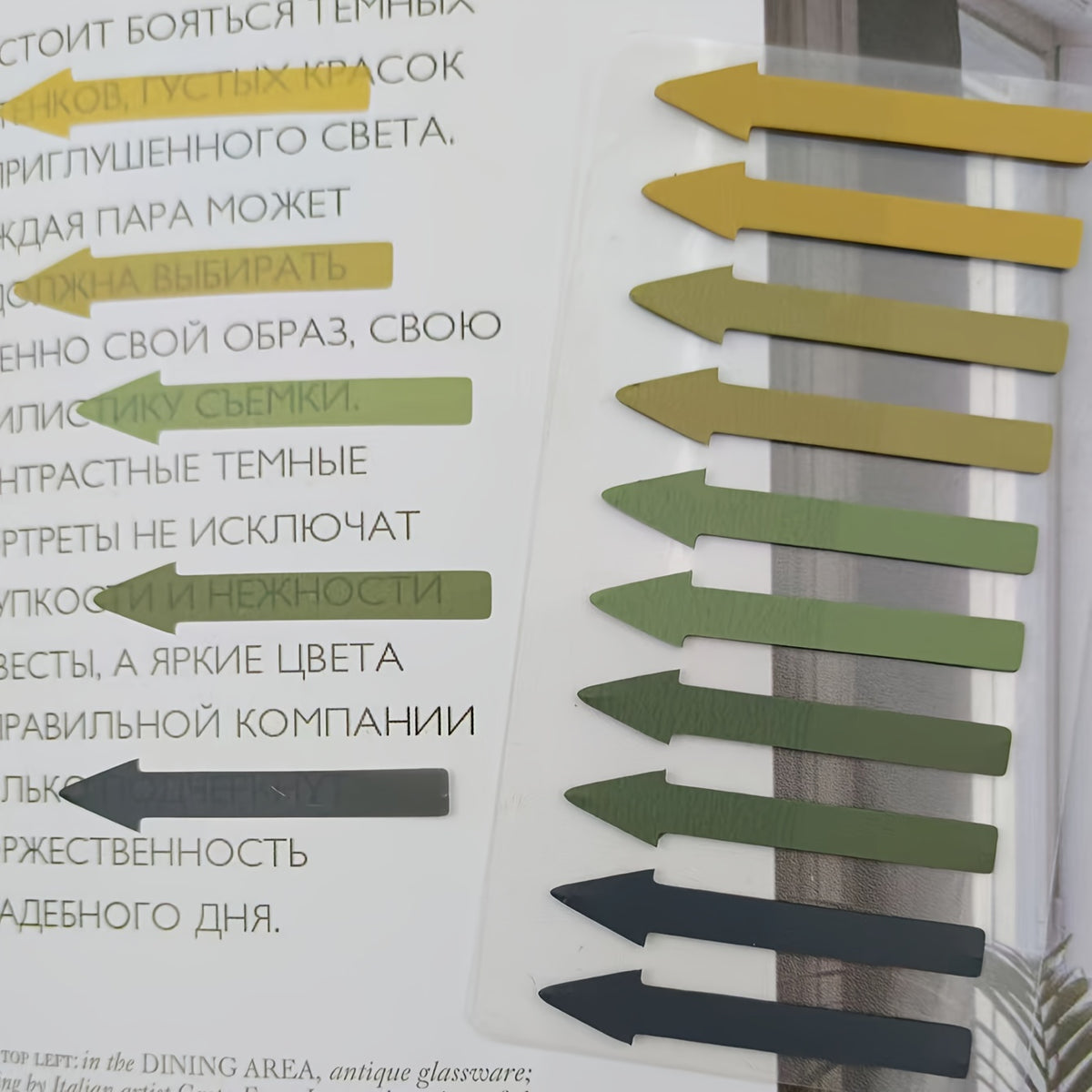 200 Sheets of New Colored Pointed Index Stickers Morandi Transparent Sticky Notes Reading Index Stickers Student Arrow Marking Stickers