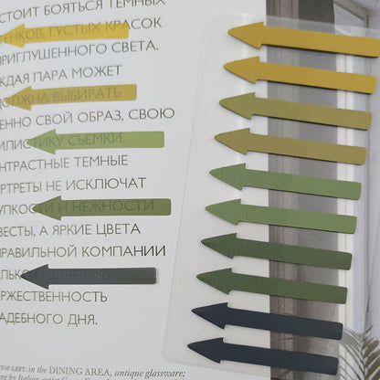 200 Sheets of New Colored Pointed Index Stickers Morandi Transparent Sticky Notes Reading Index Stickers Student Arrow Marking Stickers