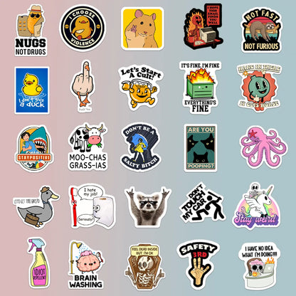130pcs Funny Stickers for Adults,and 150Pcs blue collar building stickers  Prank Meme (Dirty) Hilarious Sticker Pack for Laptop, Hard Hat, Work, Water Bottles, Computers, Vinyl Waterproof Decals (130)