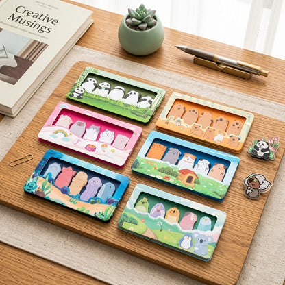 150pcs of Adorable Animal-Themed Thumb Index Tabs, Reusable Side Markers for Books, Vibrant Sticky Notes Suitable for Office And School Use