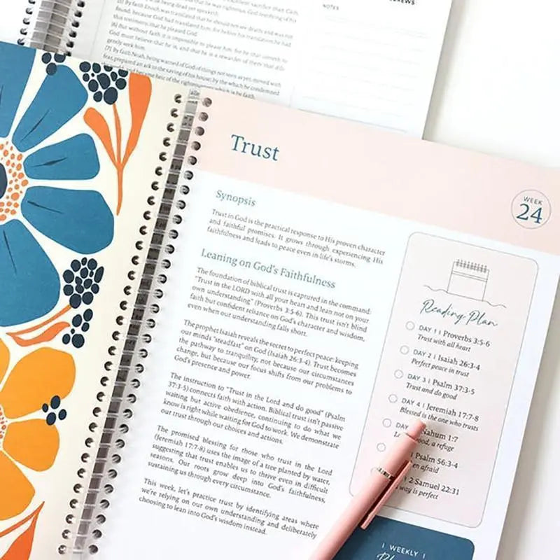 2026 Series 1-Year Bible Study Planner Notebook - Daily Devotional Journal, Spiral Bound Devotional Tool, Weekly Scripture Guide, Faith Gift, Office Stationery for Personal Devotion #2026spiritualjourney