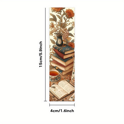 A Set of 32 Vintage Book-Themed Bookmarks, Featuring a Retro Coffee And Teapot Design That Adds a Lively Touch to Your Pages. Each Bookmark Is Unique And Beautifully Crafted