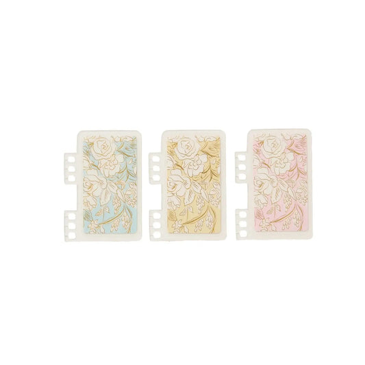 Mini Snap-In Bookmark Trio Set - Cute Bookmarks, Toile Index Dividers, Office Stationery for Book Lovers to Keep You Organized, Plan, Track and Capture Details