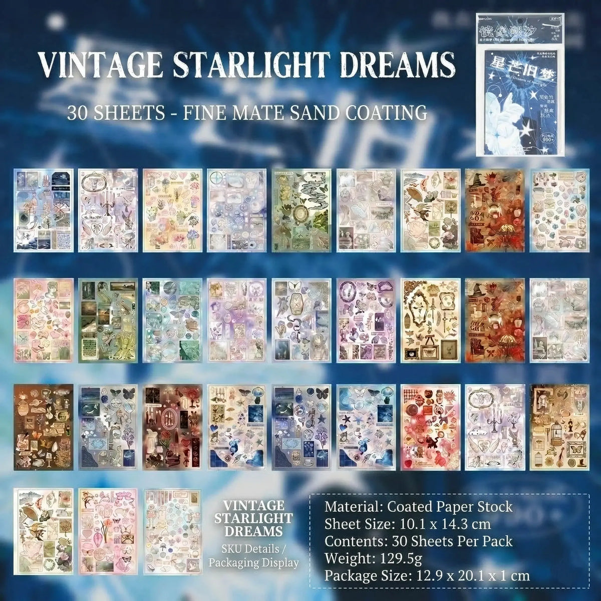 990+ Pcs 30 Sheets Japanese Sticker Book & European Classic (Single/Bundle) - Premium Cut-Out Dreamcore Decals for Journaling Scrapbooking DIY Crafts