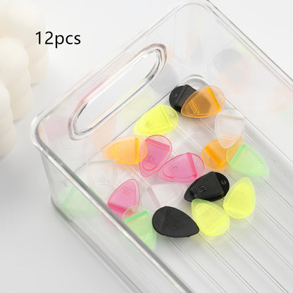 24pcs/12pcs Color Mini Bill Clip, Melon Seed Shaped Clip, Label Clip, DIY File Index Classification Clip Bookmark Clip, Office and Study Supplies