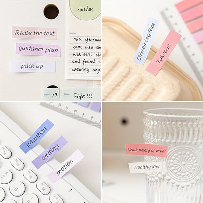 Colorful Index Sticky Notes, Writable Marking Stickers, High-Value Classification Labels, Ins-Style Sticky Notes with Loose-Leaf Ruler