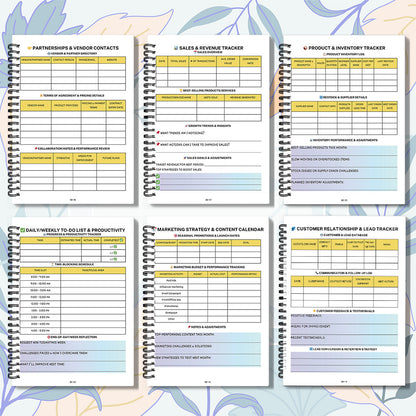 1pc Small Business Planner Spiral Notebook, Your Path to Success Business Journal Subject Notebook, Time Management Organizer Notebook, Income & Expense Tracker for Entrepreneurs, Office Stationery for Small Business, Goal Setting Log Book