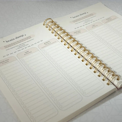 Natalies Outlet My Best Me Journal - A4+ Spiral Bound Quarterly Planner with 252 Pages for Daily Reflections & Productivity - Comfortable Writing Experience - 80 gsm Paper - 11 Sections for Organization - Personal Organizer Book