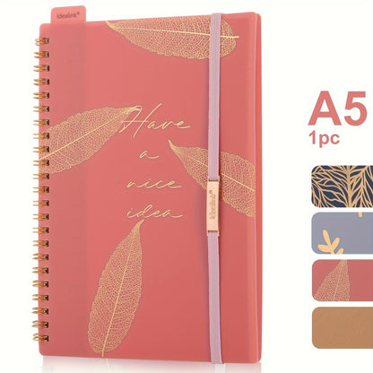 1pc/4pcs, A5/A6, 160Pages, Coil Spiral Notebook, PP Study Planner, Multi-Color Journal, Budget Book, Stationery, Teacher Supplies, Office Supplies, Back to School