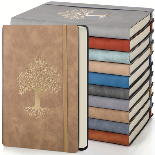 10 Pack Lined Journal Notebook A5 Leather Hardcover Journals for Writing 200 Pages 10 Colors Notepad for Travel Work School Office Business Note Taking Diary 5.7" X 8.3" ( Color)