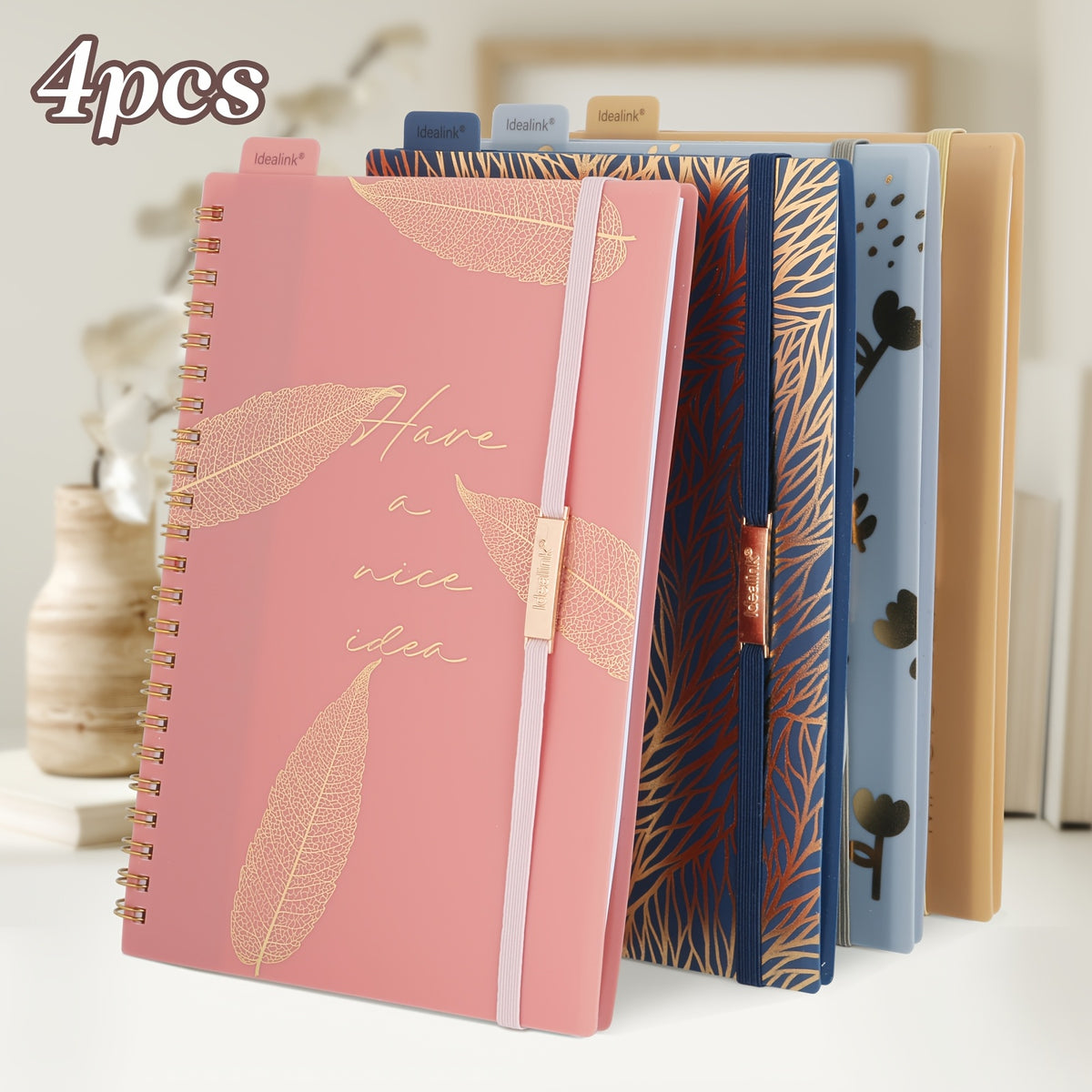 1pc/4pcs, A5/A6, 160Pages, Coil Spiral Notebook, PP Study Planner, Multi-Color Journal, Budget Book, Stationery, Teacher Supplies, Office Supplies, Back to School