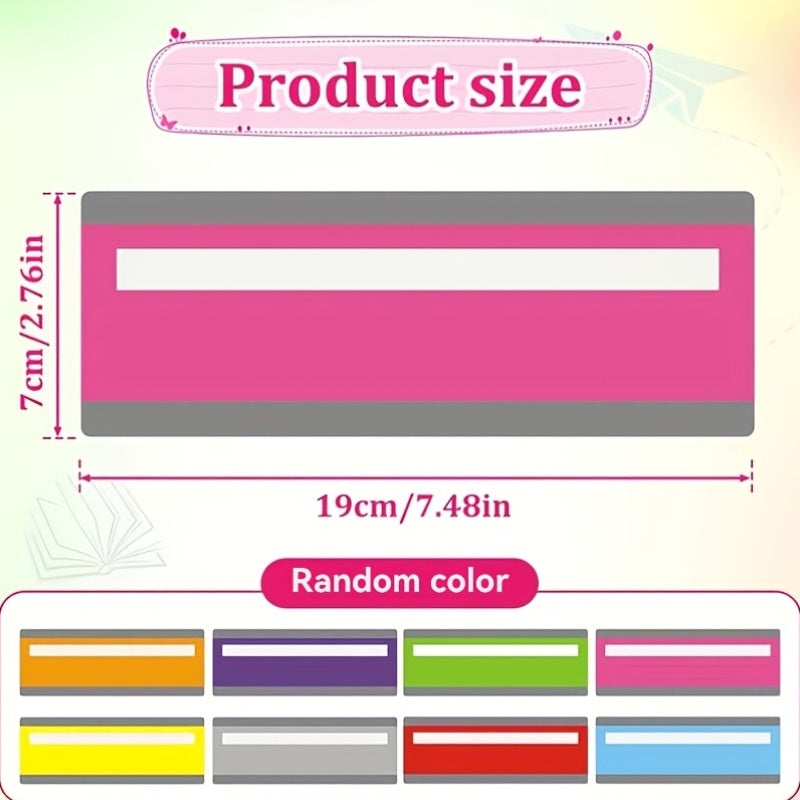 2/4pcs Colorful Reading Guide Strips | Line Trackers to Improve Reading Comprehension, Transparent, Durable Bookmark Accessories for Books, Articles & Study Guides, Made of Polyethylene Terephthalate, Random Colors