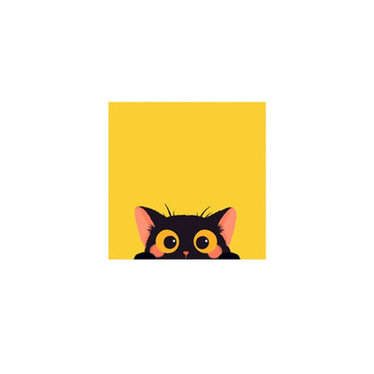 Cat-Themed Sticky Notes Suitable for Office & - Reusable No Residue Memo Pads with Strong Stickiness, Square Cat Paper Notes for Journals, Planners, Desktop Decor, Bookmark Index & Schedules (Cute Tab Markers)