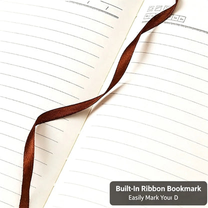 [Back to School Must-Have]A5 Premium PU Leather Hardcover Notebook with Buckle Closure, 200 Thick Pages Business Journal, Professional Writing Diary for School, Office, Meetings & Travel