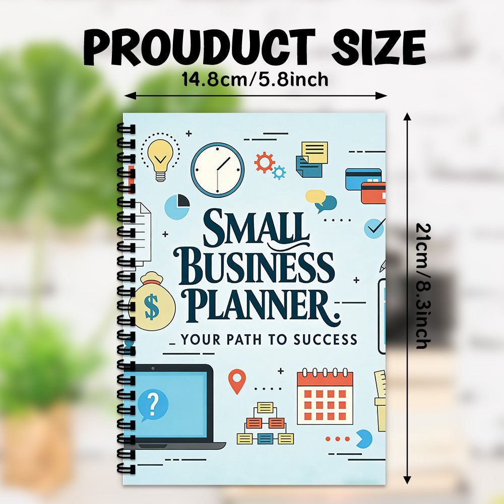 1pc Small Business Planner Spiral Notebook, Your Path to Success Business Journal Subject Notebook, Time Management Organizer Notebook, Income & Expense Tracker for Entrepreneurs, Office Stationery for Small Business, Goal Setting Log Book