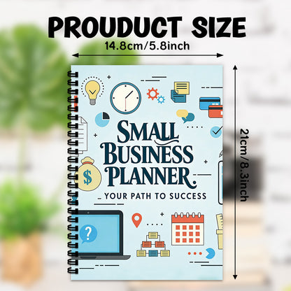1pc Small Business Planner Spiral Notebook, Your Path to Success Business Journal Subject Notebook, Time Management Organizer Notebook, Income & Expense Tracker for Entrepreneurs, Office Stationery for Small Business, Goal Setting Log Book
