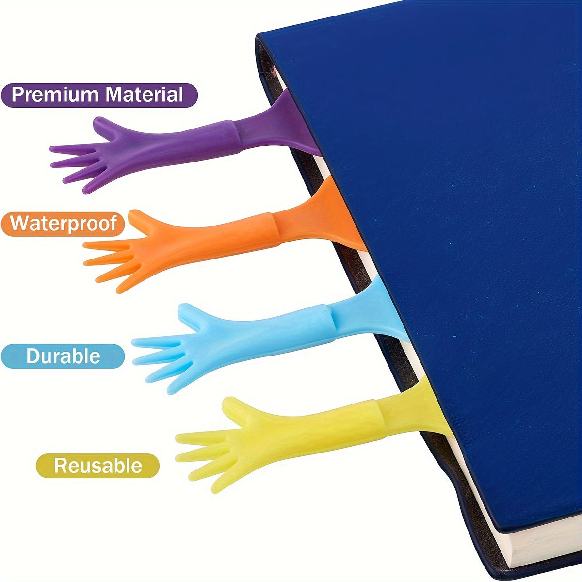 4pcs/20pcs Creative Finger Help Me Novelty Bookmark, Funny Books Mark for Pages, School Stationery Supplies