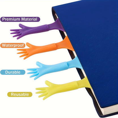 4pcs/20pcs Creative Finger Help Me Novelty Bookmark, Funny Books Mark for Pages, School Stationery Supplies