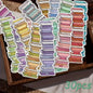 30pcs Book Tracker Bookmarks Decorative Handbook Books Reading Labeling Cards Gift Message Cards