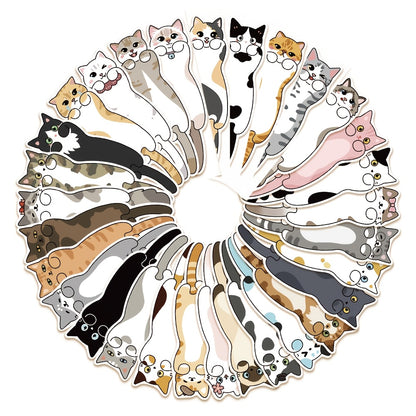 30/60pcs Cute Cat Bookmarks, Creative Cartoon Decorative Desktop Decor, Book Page Dividers, Student Bookmarks