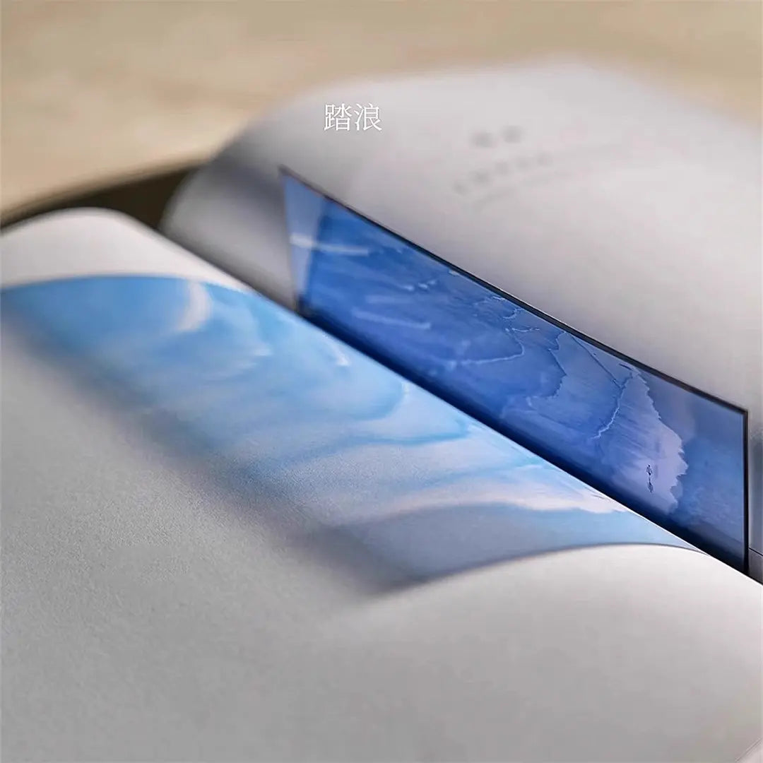 3Pcs Ocean Scenery Semi-transparent Acrylic Bookmarks, Blue Sea Boat Silhouette Clear Page Markers, Aesthetic Reading Book Accessories for Book Lovers, Journal Decor & Gifts