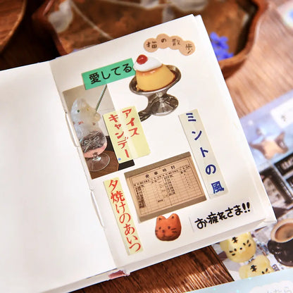Japanese PET Sticker Packs, Pre-Cut 45-Sheet Sticker Book with 800+ Pcs, Office Stationery for DIY Journal & Scrapbooking Supplies