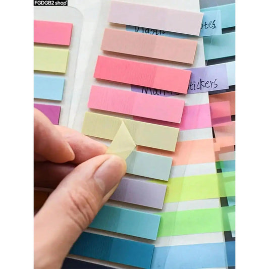 600/1200PCS Transparent Sticky Tabs, Morandi Color-Coded Page Markers, Writable Adhesive Index Flags for Books, Notebooks & Planners, Repositionable Study Tabs for School, College & Office Organization