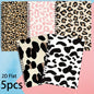 Set of 5 Premium Spiral Notebooks, Ideal for Everyday Office Tasks, Measuring 5.5 X 8.3 Inches, Featuring 50 Pages And a Stylish Animal-Themed Cover, Perfect for Any Occasion
