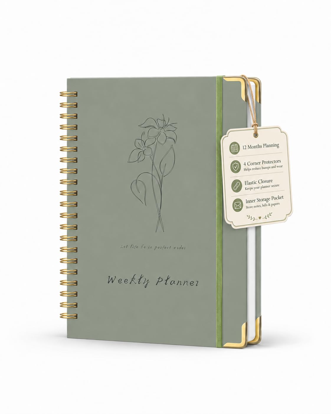 Undated Weekly Planner With Habit Tracker & To Do List 5.7 x 8.0 inch