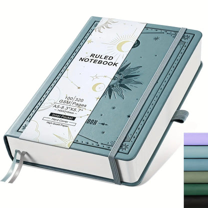 Lined Notebook, Hardcover Notebooks, 320 Pages Thick 100 GSM Paper, A5 Hardcover PU Leather Journal for Students, Work, Writing & Notes, College Essentials, Stationery Supplies, 5.7 x 8.3 inches #GLOBAL PICKS