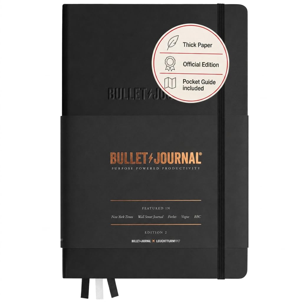 LEUCHTTURM1917 368952 Bullet Journal Edition 2 Green23, Medium A5, Hardcover, 206 Numbered Pages,Dotted