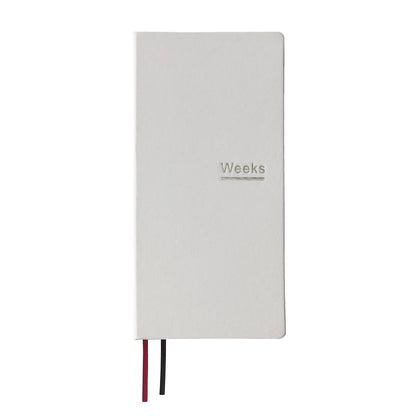 Undated Weekly Planner Notebook Pocket Organizer Appointment Book Journal Notebook A6 Week Plan Notepad (Beige with cover)