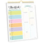 Decorably 52 Sheets Pastel Undated Magnetic Weekly Meal Planner and Grocery List Notepad with 4 Strong Magnets - 8.5x11in Spring-Bound, Refrigerator Mountable, Easy Tear-Off Design