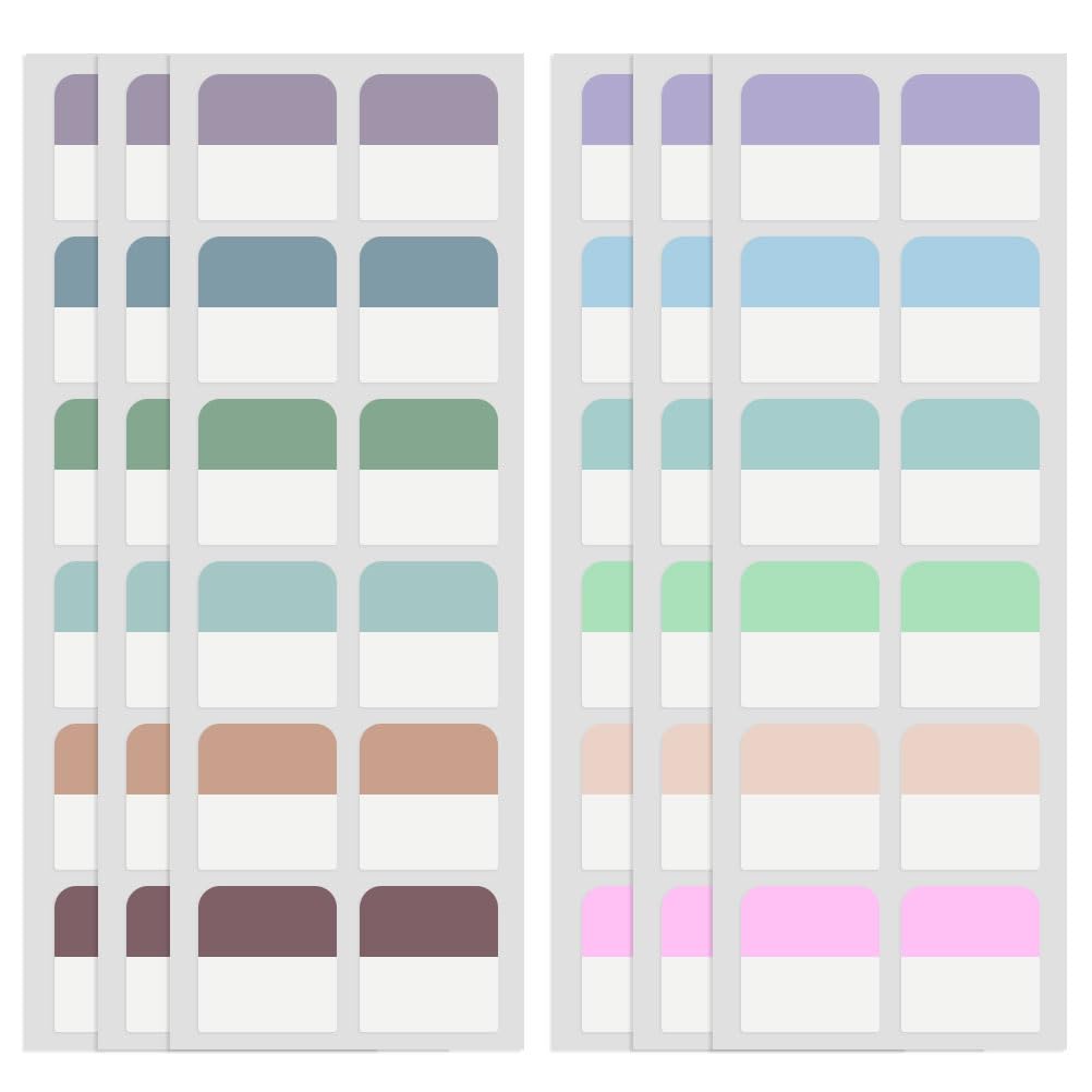 240 Pcs Sticky Index Tabs, Colored Book Sticky Tabs for Notebooks, 1 Inch
