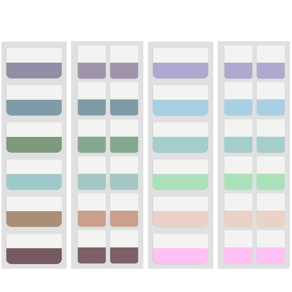 240 Pcs Sticky Index Tabs, Colored Book Sticky Tabs for Notebooks, 1 Inch