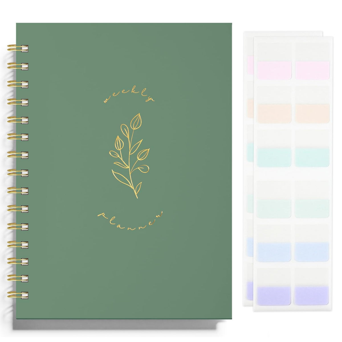 Undated Weekly and Monthly Planner Spiral Bound, Weekly Goals Notebook