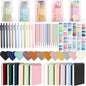 72 count Book Annotation Kit Supplies with Bookmarks Index Tabs Sticky Notes Ballpoint Pen Clear Pull-Ring Bags for Reading Bookish Club Gifts