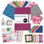PAPERAGE Junk Journal Notebook & Scrapbooking Kit, Complete Stationery Set with 160-Page Blank Notebook, Sticker Sheets, Washi Tapes, Patterned Papers, Layering Supplies & Tape Roller, All-In-One Beginner Journaling Kit