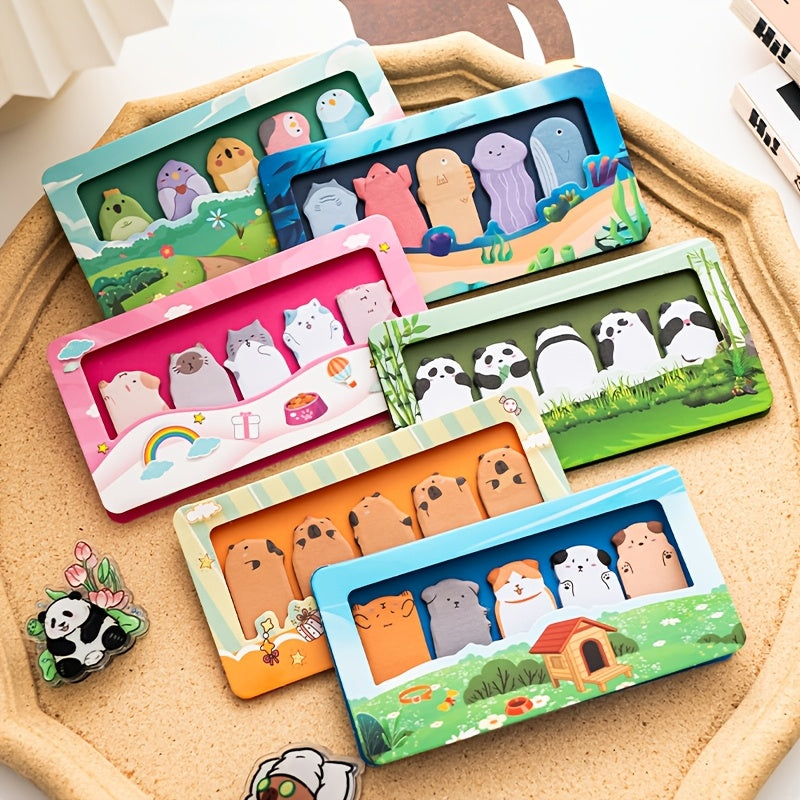 150pcs of Adorable Animal-Themed Thumb Index Tabs, Reusable Side Markers for Books, Vibrant Sticky Notes Suitable for Office And School Use