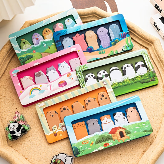 150pcs of Adorable Animal-Themed Thumb Index Tabs, Reusable Side Markers for Books, Vibrant Sticky Notes Suitable for Office And School Use