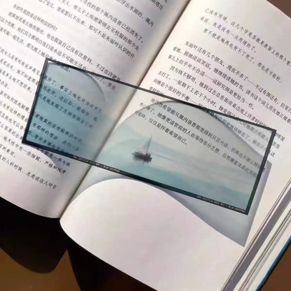3Pcs Ocean Scenery Semi-transparent Acrylic Bookmarks, Blue Sea Boat Silhouette Clear Page Markers, Aesthetic Reading Book Accessories for Book Lovers, Journal Decor & Gifts